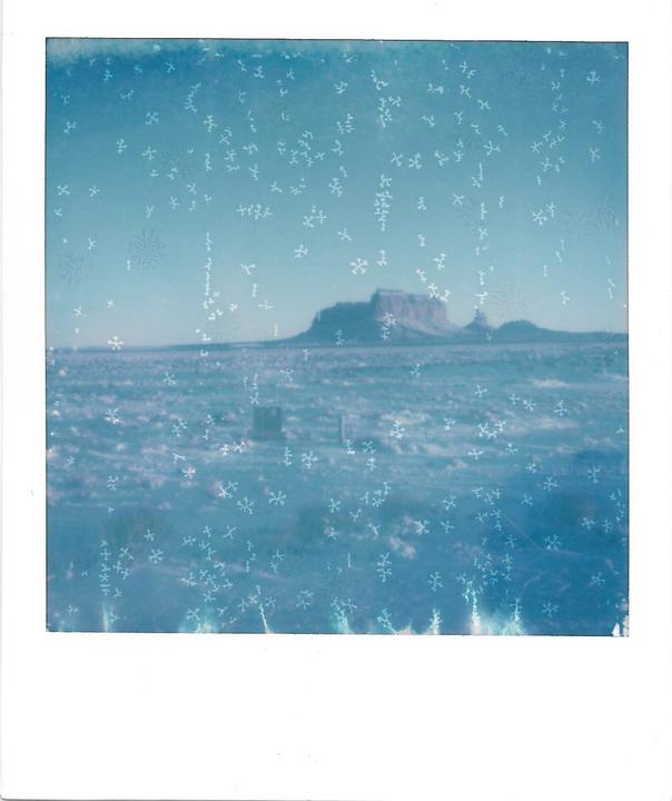 Ice Crystal Formation on Polaroid 600 Film
