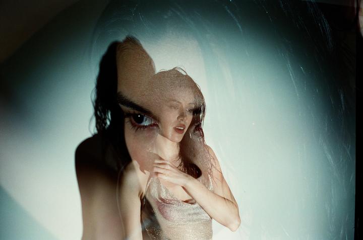 First double exposure experiment, Nikon FE 50mm f/1.4 Cinestill 800T