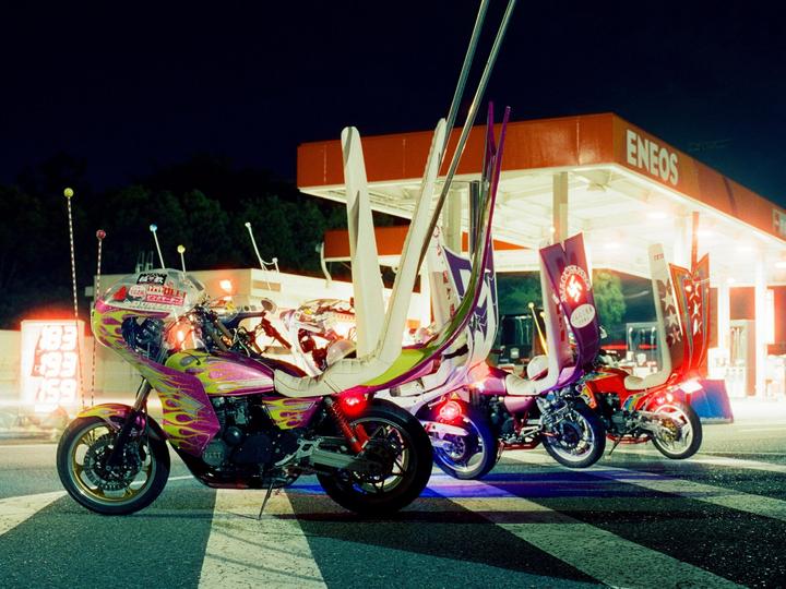 Motorcycles in Moriya [Canon AE1 / 50mm f1.4 / Cinestill 800T]