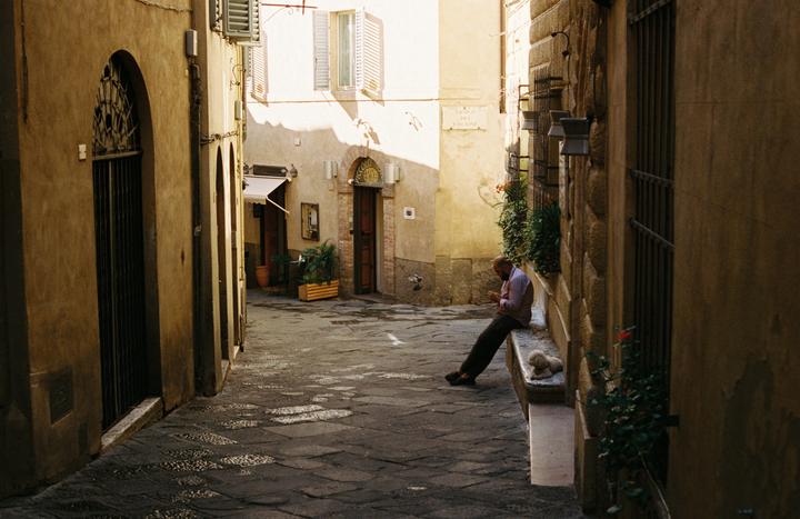 "A Man and His Dog" Canon AE-1 Program, 50mm, Kodak Portra 400