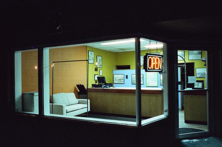 The Cleaners (Canon AE-1 Program, 28mm, CineStill 800T)