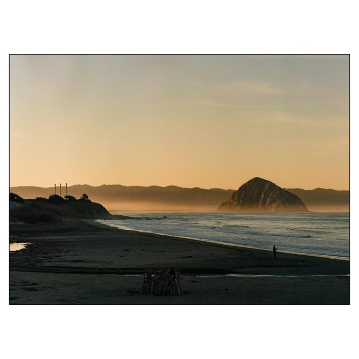 Two mornings of sunrise at Morro Rock in Central California | Hasselblad 500cm | Kodak Gold 200