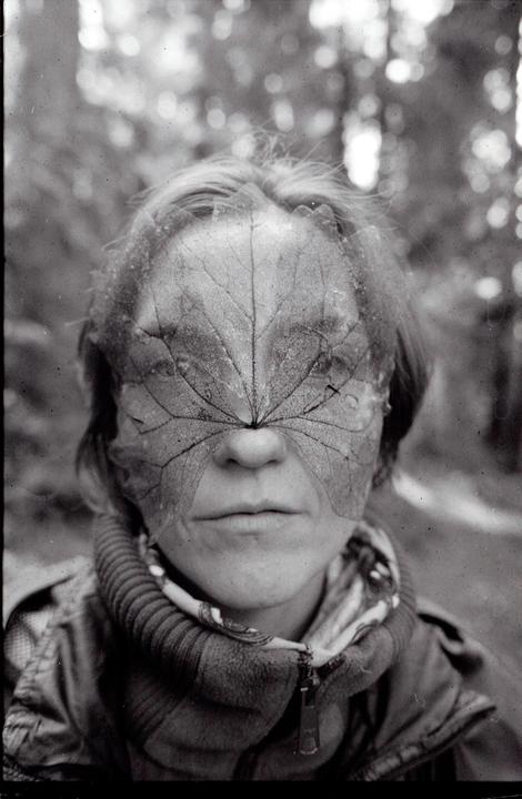 “Put this on your face so I can take your picture” | Nikon fm2/ 28mm / kentmere pan 400 @ 1600