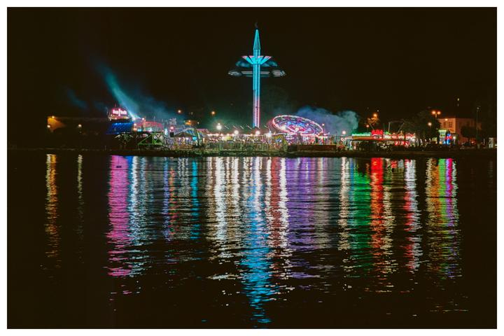 Fairgrounds by night [Nikon F100, Portra]