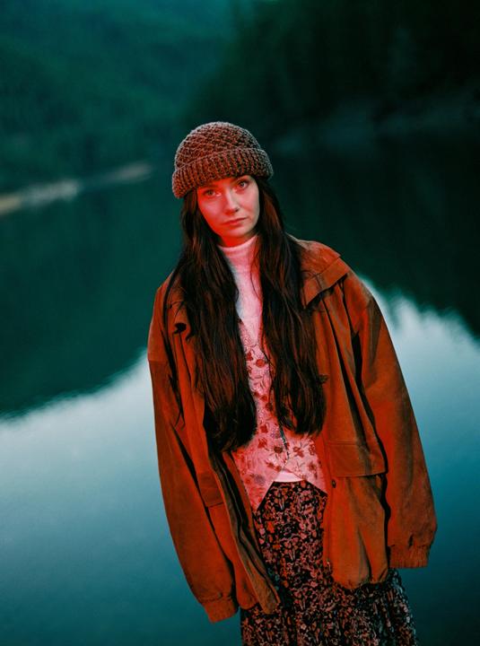 Lauren in the woods // Contax 645