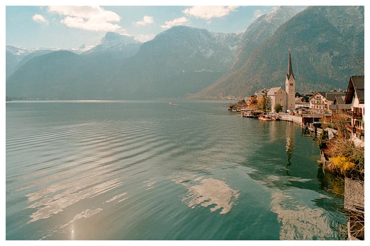 A cold but sunny Hallstatt [Nikon F100, Portra 160]