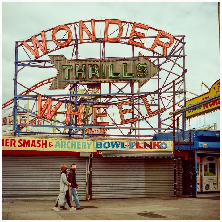 Coney Island, the weekend before Halloween (Seagull 4A, Portra 400 and Cinestill 800T)