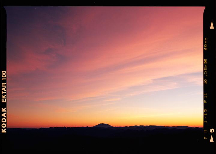Sunset over Mt St Helens [Pentax 645N, 55-110 5.6, Ektar]