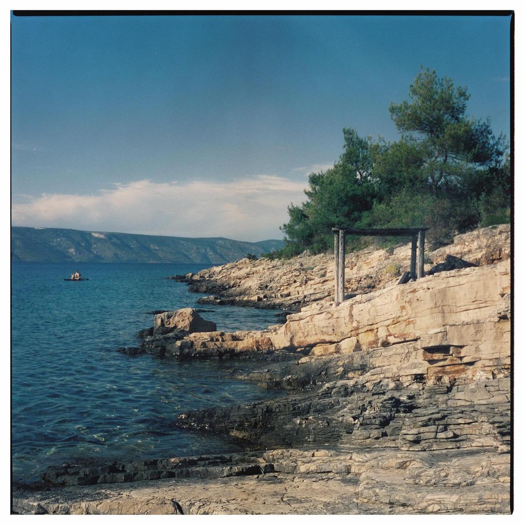 800T during golden hour in Croatia [Yashica Mat-124G, 80mm f/3.5, Cinestill 800T], shot on yashica mat-124g with cinestill 800t
