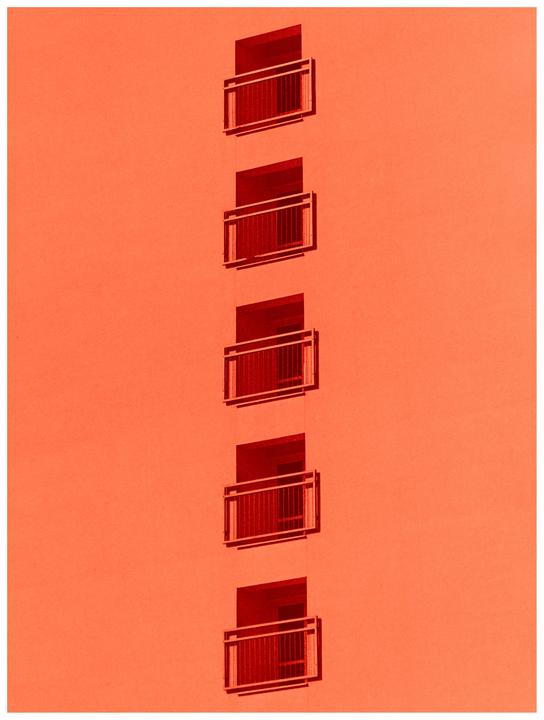 Brutalism in Red [Fomapan Creative 200; Nikon 105mm 2.5 Ai; Nikon FM3A]