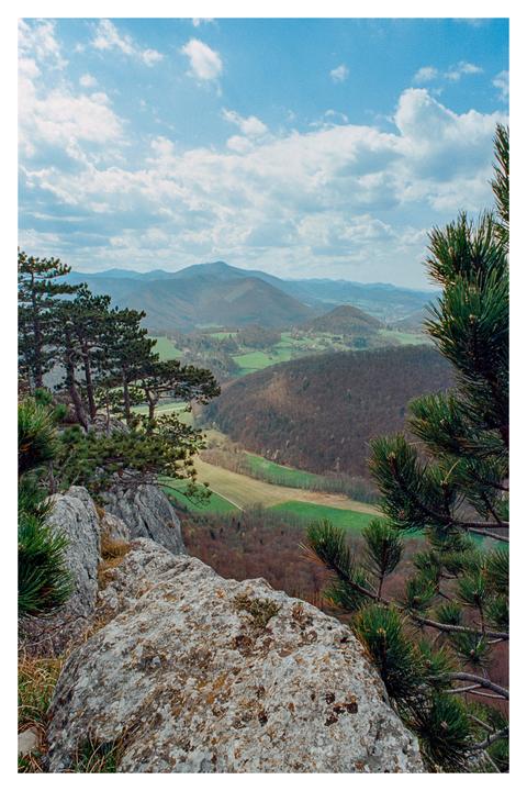 View from the peak; iPhone comparison in comment (Nikon F100, 20mm, Ektar 100)