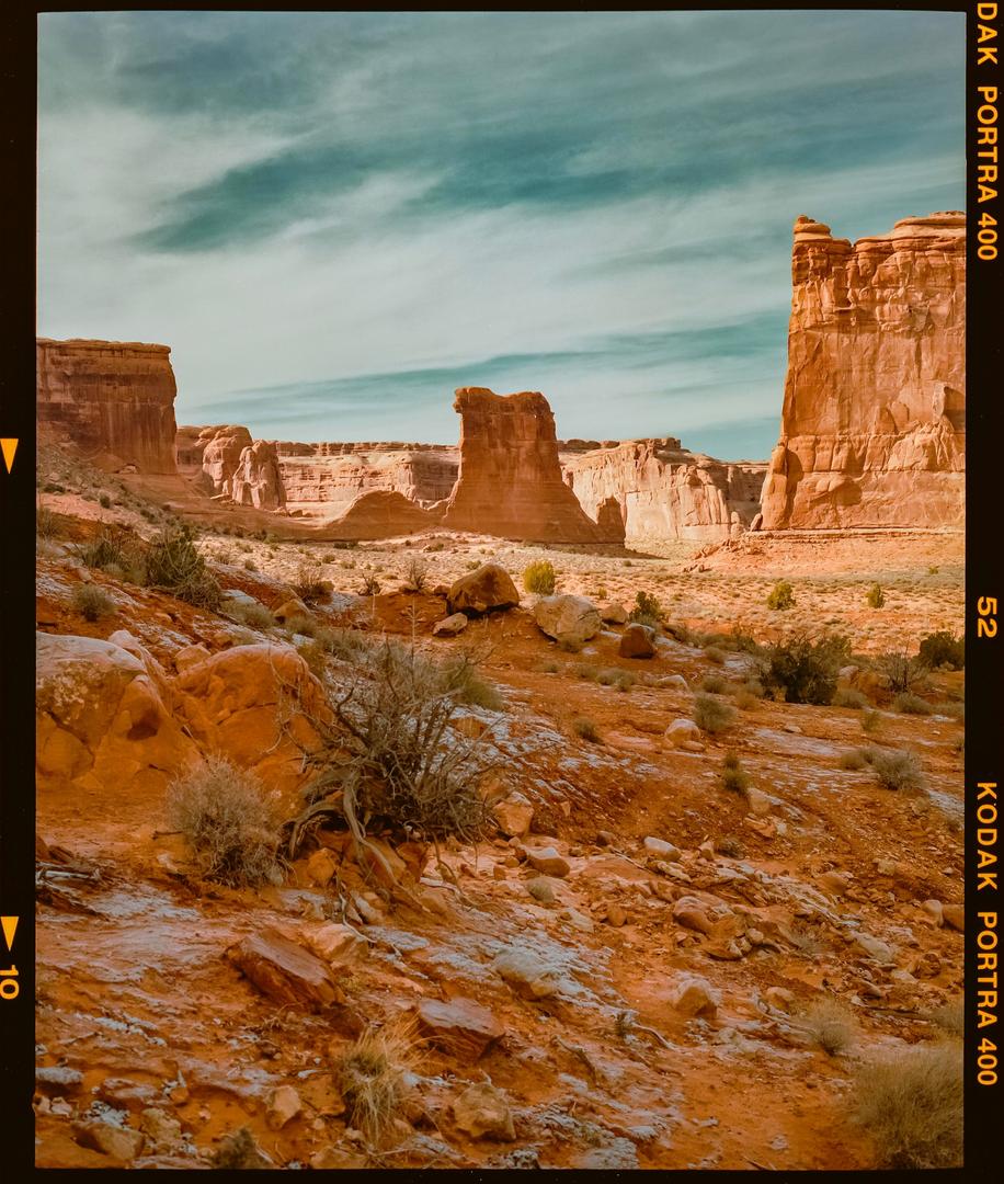 Arches National Park [Mamiya 7ii 80MM · Kodak Portra 400], shot on mamiya 7ii with kodak portra 400