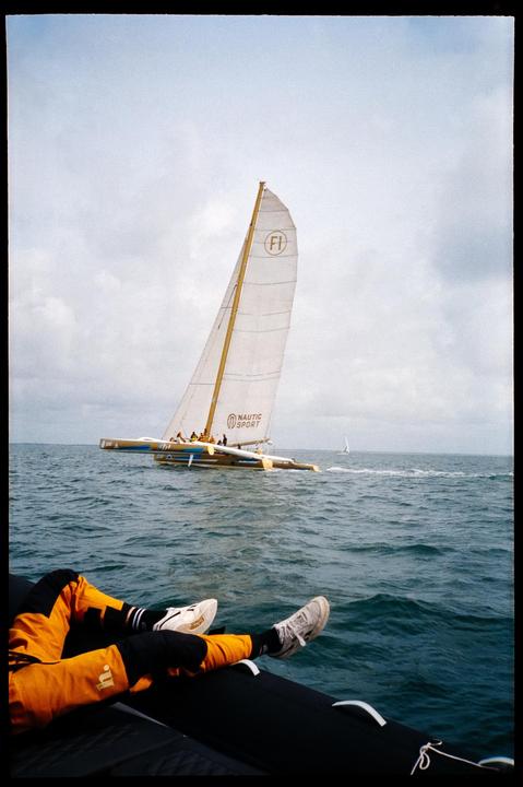 Learning to sail on a racing sailboat - Olympus Mju 1 & Fuji 200