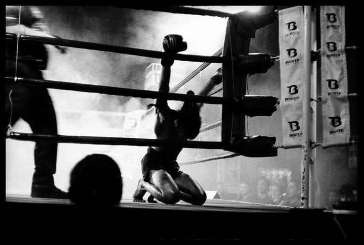 Muay Thai fighter in Chiang Mai. Leica M6, 50mm f2 collapsible, Tri-X