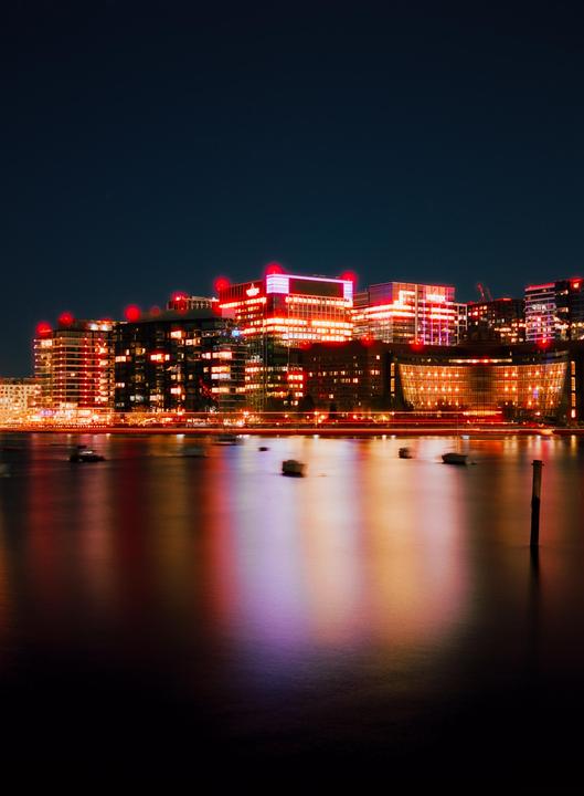 Boston Waterfront | Canon A1 | 75 - 210mm f/4.8 | Cinestill 400D | 45 Second Exposure