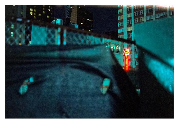 times square and a roll of cinestill 800t
