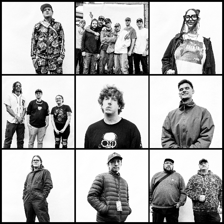Portraits at a punk show (Mamiya c330, 80mm, hp5)