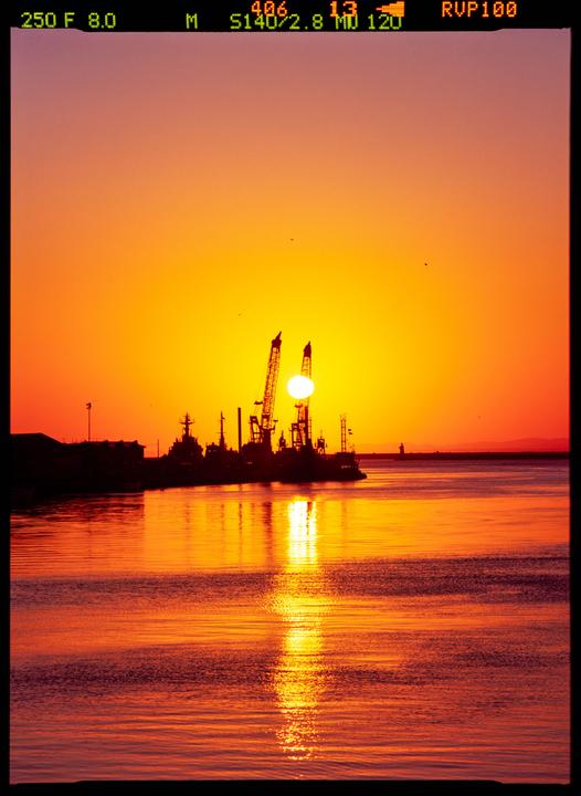 Sunset at Nusamai Bridge, Hokkaido [CONTAX 645, Distagon 55/3.5 etc., Velvia 100 & Provia 100F]