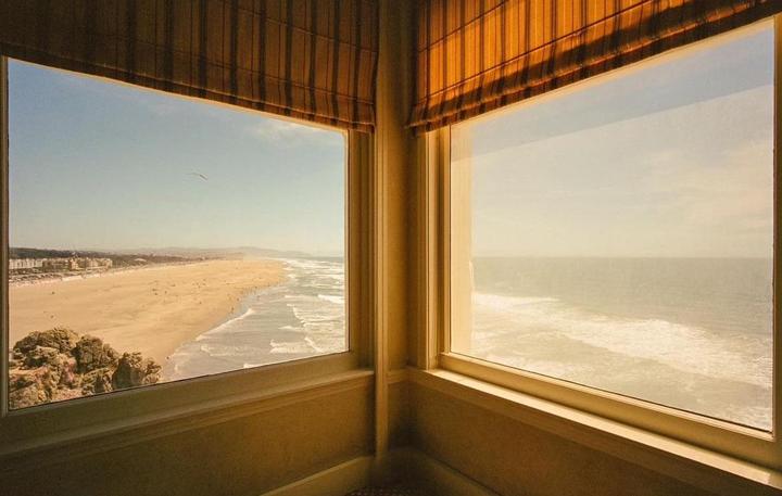 a view of the land’s end in sunny sanny franny [ga645, kodak gold 200]