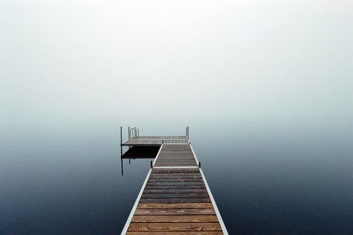 Dock in the Morning Fog [Portra 400, EF 16-35mm f2.8, Canon 1V]