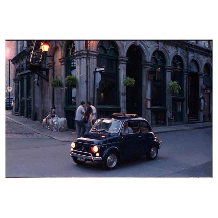 Old fiat 500 in the old port - [Canon P, Canon 50 F1.4 ltm, Cinestill 800 pushed 1 stop]