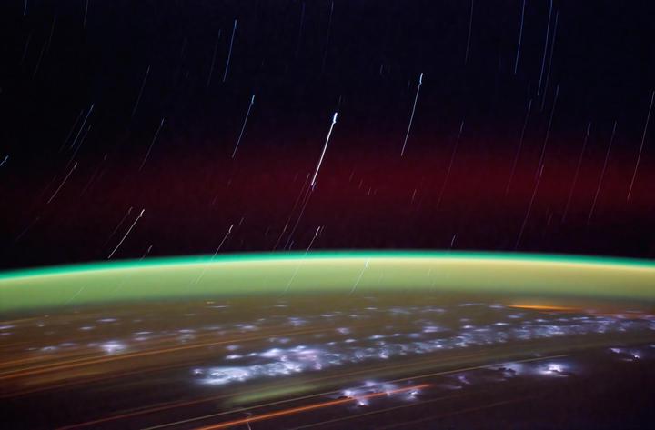 My first analog star trail from the International Space Station