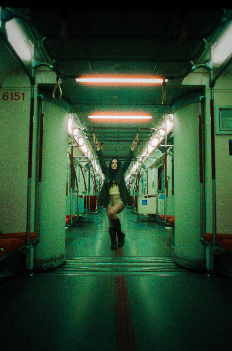 Cinestill 800T on Minolta SRT-101 | Vivitar 28mm + Minolta 50mm in Toronto Subway