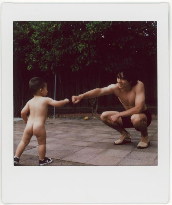 Fist bump [Mamiya RB67 Pro-SD, binstax back, Mamiya RB67 KL 90mm F/3.5 L, FujiFilm Instax]