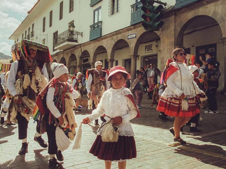 I was welcomed to a parade the day I landed in Cusco, Peru [Minolta Dynax 7 | Cinestill 400D]