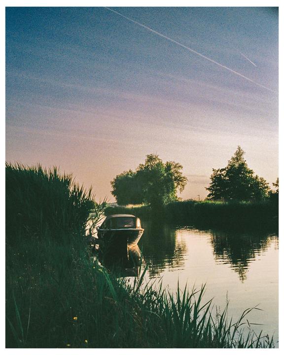 By the river during blue hour | Contax G1 | Portra 400