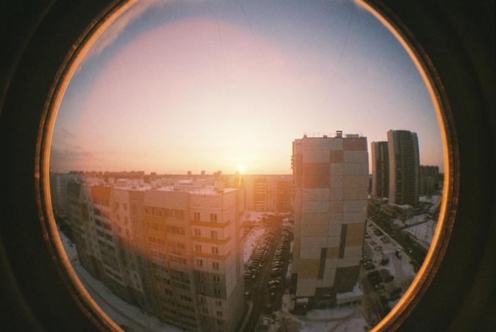 Sunset. Fisheye