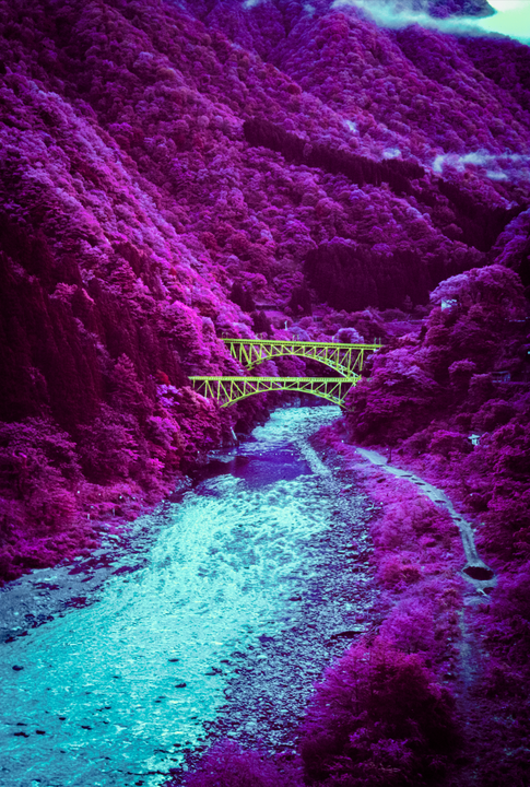 Red bridges | GW690II - Aerochrome - 90mm F3.5