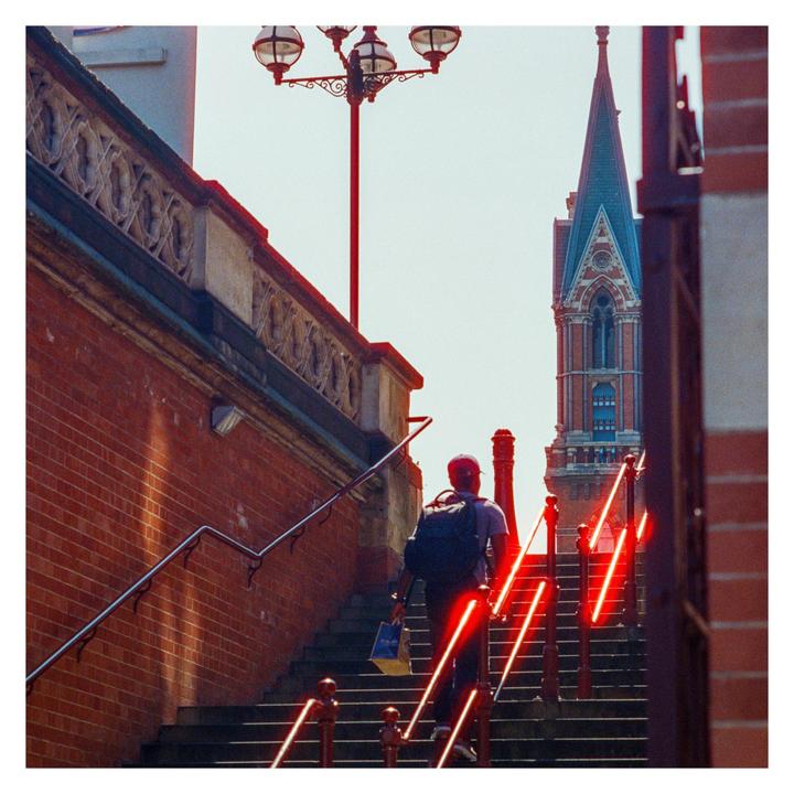 Star wars at St. Pancras | Nikon f2 | Cinestill 800T | 85mm f2