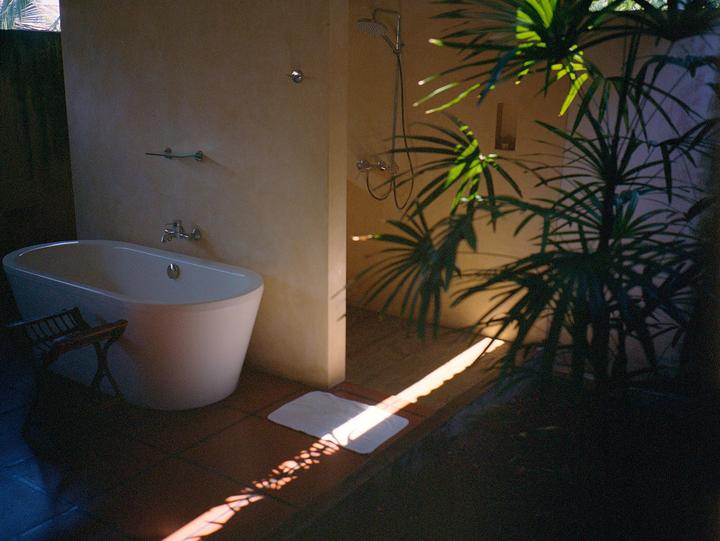 Thought this outdoor bathroom in Sri Lanka was so spectacular! The gorgeous light that time of day peaking in also helped.