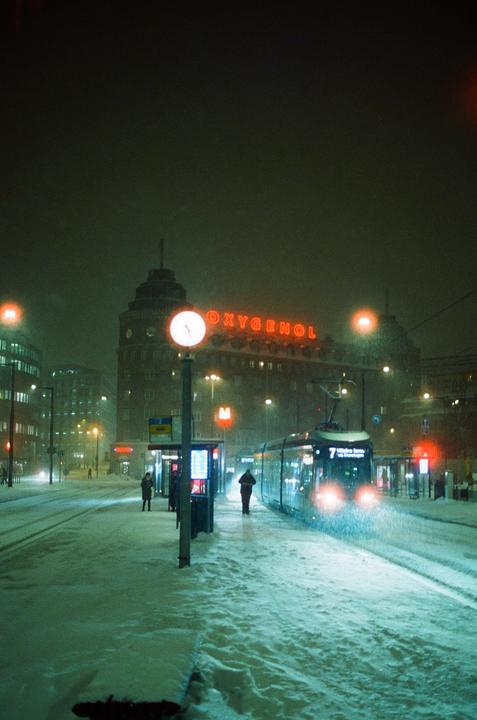 Snowstorm [Canon A1, 50mm f1.2, Cinestill 800T]