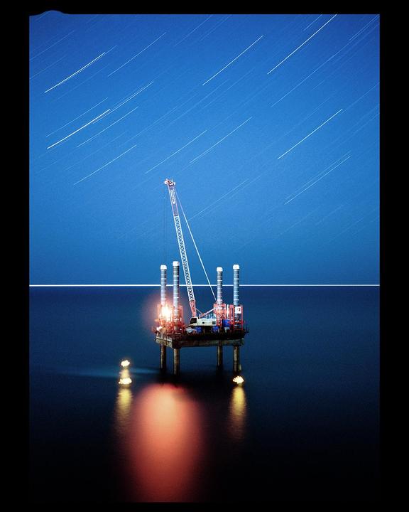 North Sea by Starlight [Fuji GSW690III / Kodak Gold 200]