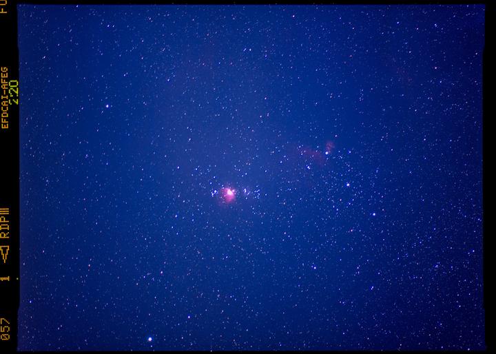 Orion Nebula [CONTAX 645, Sonnar 140/2.8 + Mutar 1.4x TC, Fujichrome Provia 100F]
