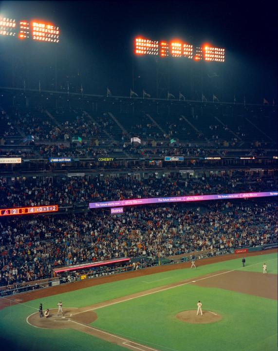 Oracle Park [Pentax 67 105mm f2.4, Cinestill 800T]
