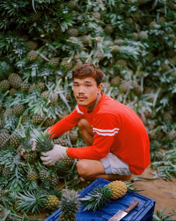 7 Portraits, 7 Pano's, and 6 details from a Bangkok fruit Market. Pentax 67 105mm, Fuji TX-1 45mm, Olympus XA, Portra 800, Gold 200