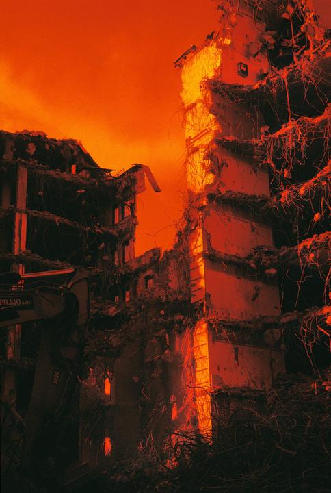 Destruction [Minolta X-500, MD 50mm f/1.7, redscale Agfa CT Precisa 100]