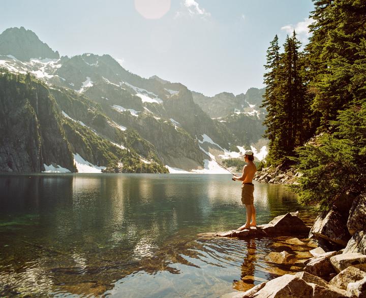 My favorite image I shot in 2022. A self portrait on a backpacking trip in the Alpine Lakes Wilderness. Pentax 67ii, 55mm, Gold 200