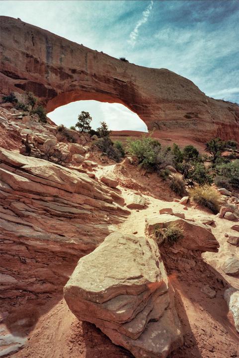 Arches, Zeiss Ikon SW, 21mm, Biogon 2,8/21 ZM, Cinestill 400D