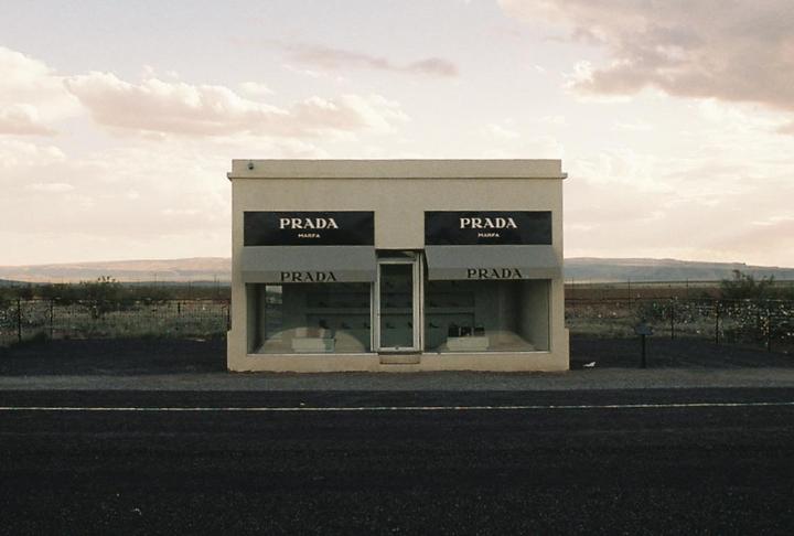 The devil wears Prada in Marfa, TX | Nikon f4 | 50mm f2.0 | Portra 400