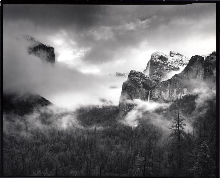 Bad weather makes for good photography (8x10 HP5+, Fuji W 300mm, Chamonix Alpinist X, selenium toned fiber contact print)