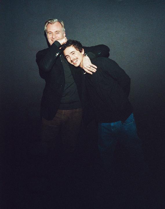 Christopher Nolan & Timotheé Chalamet | Contax G2 | 28mm | Portra 400