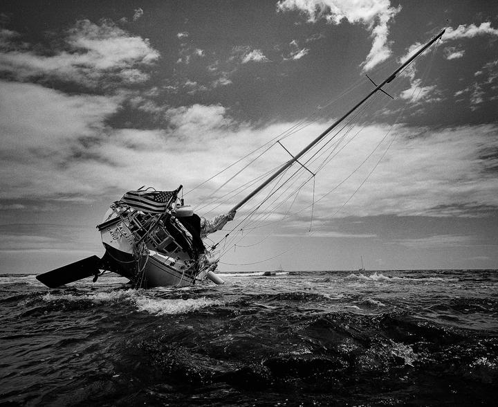 Grounded Sailboat. Mamiya 7, Leica MP & Polaroid 110A 4x5 Conversion. Acros, FP4, and Tmax