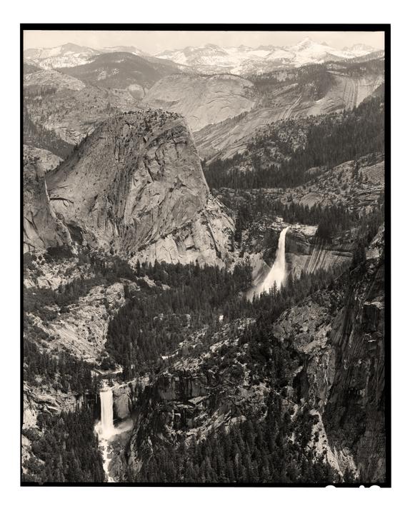 Survey of waterfalls and backcountry (8x10 HP5+, Fuji C 600mm, Chamonix Alpinist X)