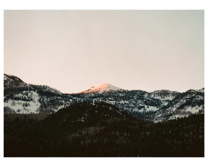 sunset on the peaks, Colorado | Mamiya 645e, 210mm f/4, Kodak Portra 400 (expired)