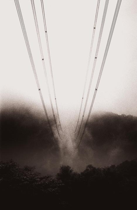 Power Lines and Low Clouds, Taipei [Canon EOS 3, Sigma 50mm, Tri-X at 1600]