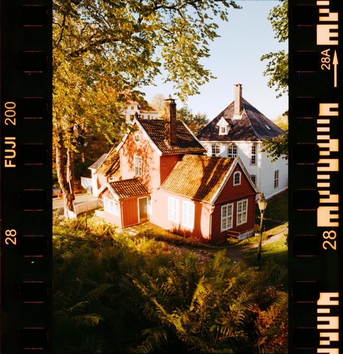 Old Bergen museum, Nikon FM2, 50mm f1.8. Fuji c200.